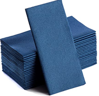Serviettes de table jetables en coton et marine, 50 pièces, linge en papier, doux et absorbant, pour salle de bain, cuisine, paquet