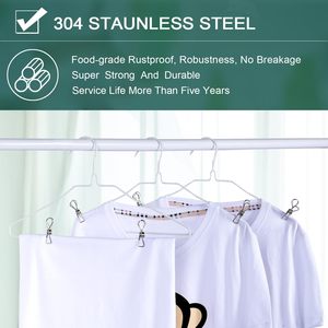 304 paslanmaz çelik Metal giysi mandal çanta resim gıda klipler askı klipler için giyim dayanıklı ve Rustproof - Product Image 2