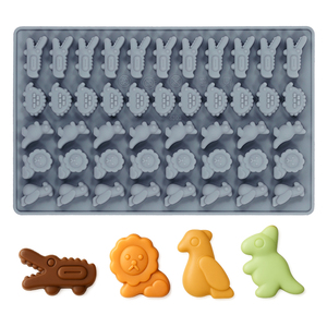 Moule à bonbons en silicone antiadhésif sans BPA, forme animaux de dessin animé, 40 cavités, certifié LFGB, par l'usine MUYULINS - Product Image 3