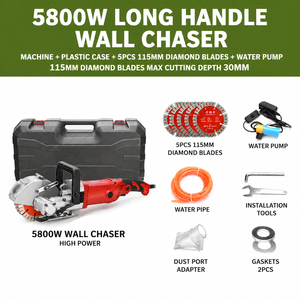 Machine électrique de rainurage et de découpe de murs en béton, installation de plomberie sans poussière, haute efficacité 4000W CE - Product Image 2