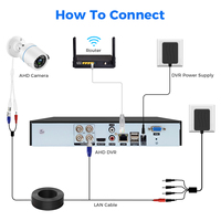 Hiseeu H.265 5MP extérieur vidéosurveillance filaire XVR DVR kit IP Cctv maison 4 canaux système de caméra de sécurité