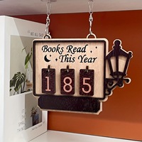 Libro de Registro de Lecturas de Madera MDF Ecológico, Contador de Libros Lidos Este Año, Rastreador de Lecturas con Nombre Personalizado, Decoración de Escritorio, Novedad para Amantes de los Libros