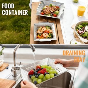 Cestas para Asar Verduras, Cesta para Asar en Exteriores, Cesta para Asar de Acero Inoxidable - Product Image 2
