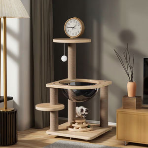 All-in-One Cat Klettergerüst und Haus Small Sisal ganzjährig Spaß Space Capsule <span class=keywords><strong>Turntable</strong></span> Toy Cat Tree <span class=keywords><strong>Scratcher</strong></span> - Product Image 6