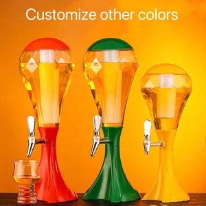 Dispensador de Bebidas Tipo Torre de <span class=keywords><strong>Cerveza</strong></span> de Barril con Luces LED, Dispensador de Bebidas Portátil, Ecológico, Pequeño, de Plástico, con Hielo, para Bares - Product Image 6