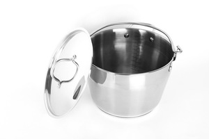 6L Stainless Steel <strong>Jam</strong> Making <strong>Pans</strong> 24cm Maslin <strong>Pan</strong> with Lid - Product Image 2