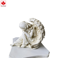 Figurine d'artisanat en résine d'ange gardien personnalisée style artificiel avec ailes pour cadeau de décoration de jardin et de maison