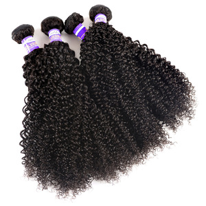 Extensions de cheveux naturels noirs afro crépus bouclés de haute qualité, 100 % cheveux humains non traités, non-Remy, double trame, en lots - Product Image 1