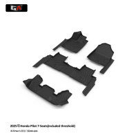 Tapis de voiture GA 3D TPE ECO pour Honda Pilot 2025, tapis de sol de voiture faciles à nettoyer, tapis durables et luxueux, accessoire de voiture