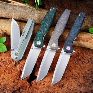 Couteau pliant tactique en alliage de titane/fibre de carbone VG-10 avec roulements à billes en céramique GT-T0071-<span class=keywords><strong>4</strong></span> - Product Image 2