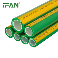 Tuyau PPR de couleur verte PN20 en matière première importée, personnalisable IFANPlus, pour plomberie en plastique