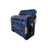 SEASOUND OEM Professional 34-Button 12-Bass 3-Register Blue Celluloid Accordion Cheap 34 Buttons 12 Bass 3 Diatonic Wood JB3412B
