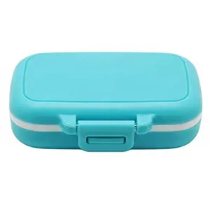 U Small Pill Box Supplement Case for Pocket or Purse - 3 Removable Compartments Travel Medication Carry Case