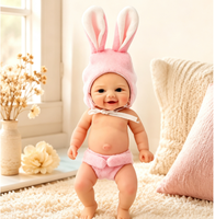 Poupée Reborn réaliste en silicone solide de 20 cm (8 pouces), lavable, pour le bain et la déguisement, adorable compagnon de jeu de la taille d'une paume, idéale comme cadeau de vacances
