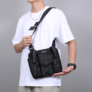 Men's Chest <b>Bag</b> Shoulder <b>Bag</b> Oxford Cloth Waterproof Wear Resistant Outdoor Sports <b>Bag</b> Solid Color MZSNSQ 250 - Product Image 1