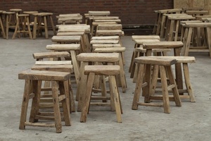 Banco Otomano de Madera Reciclada Natural <span class=keywords><strong>Antigua</strong></span> de Estilo Rústico al por Mayor - Product Image 3