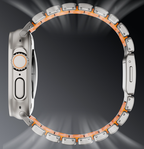 สายนาฬิกาซิลิโคนผสมโลหะสังกะสีพรีเมียมสำหรับ Apple Watch S11 10 46 มม. Ultra 3 49 มม. SE 44 มม. 45 มม. สายนาฬิกาโลหะแม่เหล็กสุดหรู - Product Image 4