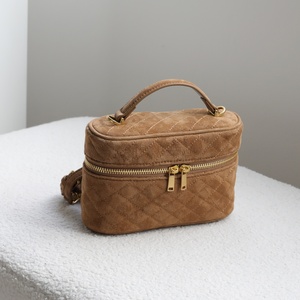 Borsa a tracolla di lusso in pelle di vacchetta con motivo a rombi, pochette per telefono, borsa termica in crine di cavallo, piccola borsa quadrata in pelle scamosciata di pecora con cerniera - Product Image 2