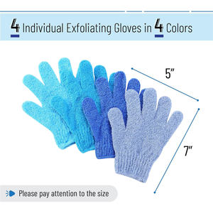 Gants de douche exfoliants en nylon pour le corps, éliminateur de cellules mortes, vente en gros - Product Image 2
