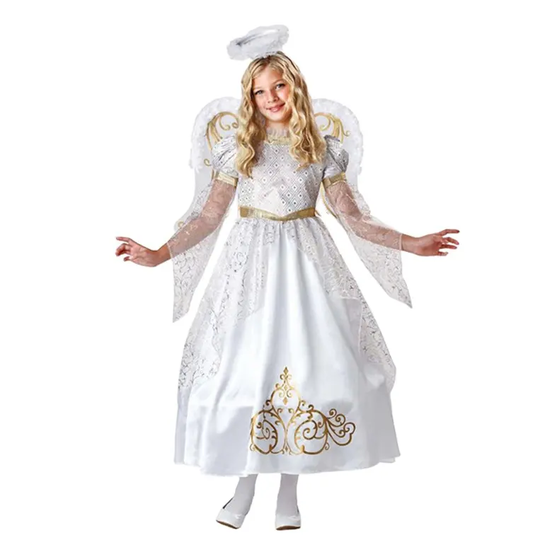 Girls fairy costume small children cosplay angel dresses with wings