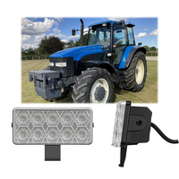 Phare de travail LED rectangulaire ECE R10 pour tracteur, faisceau large 30W, 12V 24V, pour machines agricoles New Holland