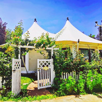 Tente de glamping BABERY Style en acier inoxydable et tissu PVC, taille personnalisée, pour les quatre saisons, idéale pour les centres de villégiature