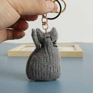 Cute Black Cat Crochet Keychain Knitted Animals Toys Amigurumi Crochet Doll Charm Bag Pendant Kawaii Crocheted Kitten Keychain - Product Image 4