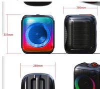 Enceinte de fête portable DJ de luxe avec lumière LED 8 pouces, caisson de basses TWS, haut-parleur Bluetooth grand format