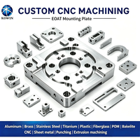 Plaque de montage EOAT sur mesure pour usinage CNC, en aluminium non standard et acier inoxydable 303, pièce de base de connexion pour effector final robotique