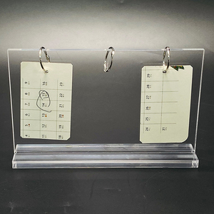 Portamenús Acrílico con Anillas, Soporte <span class=keywords><strong>de</strong></span> Exhibición Transparente para Mesa, para Menús <span class=keywords><strong>de</strong></span> Comida y <span class=keywords><strong>Bebidas</strong></span> en Restaurantes, Cafés y Bares - Product Image 3