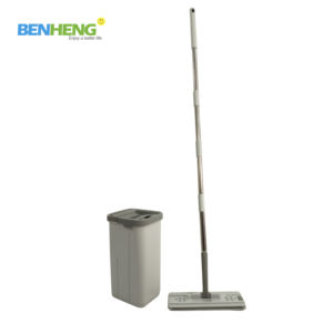 Mopa plana Zetter Rusia con sistema de <span class=keywords><strong>exprimido</strong></span> manos libres y cubo, 2 paños para limpieza de suelos del hogar - Product Image 2