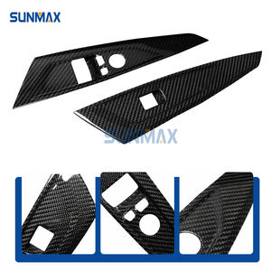 Para BMW 4 Series G22 G23 G82 M4 2021, cubierta de Panel de interruptor de elevación de ventana de 2 puertas, Kit de embellecedor de Marco Interior de fibra de carbono - Product Image 4