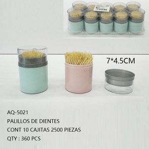 Juego de 10 Contenedores para Palillos de Dientes ZAA - Palillos Desechables Modelo AQ-5021 - Product Image 1