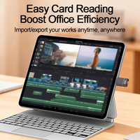 JAYA JY-G27 Type-C OTG V30 Pembaca Kartu TF Eksternal Kecepatan Tinggi 200MB/s Adaptor Kartu Memori Aluminium Alloy untuk Laptop/Ponsel/Tablet