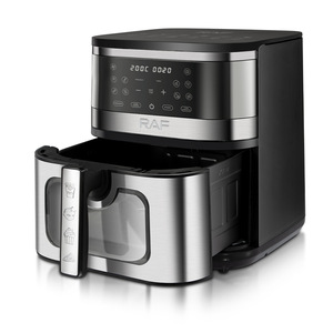 New Stainless Steel Inner 8L air Fryer Oven Fryer Oil Free Electric Digital Raf Air Fryers With Visible Window - Product Image 4