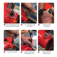 30pcs Kit de réparation de filetage métrique M5 M6 M8 M10 M12 M14 Helicoil Car Pro Coil Tool Car Repair Tool