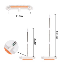 Balai à long manche à 3 poignées, brosse en plastique et raclette en caoutchouc pour le nettoyage des sols, prix usine, écologique