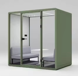 Cabine acoustique moderne en structure métallique démontable, écologique, ignifuge, insonorisée, portable, pour salle de piano ou téléphone - Product Image 3