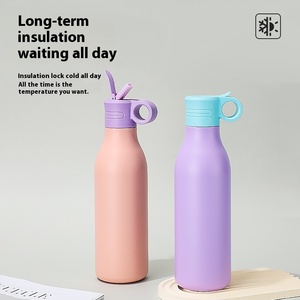 Letu Sports Bouteille d'eau avec paille Design simple moderne Tasse thermos portable en acier inoxydable 304 avec couvercle de haute qualité - Product Image 2