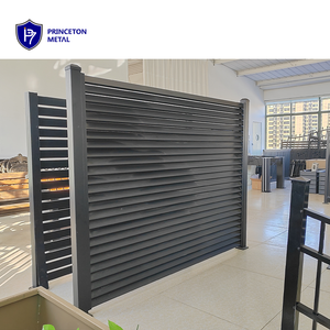 PRINCETON Panneaux de clôture et de portail horizontaux en aluminium à revêtement en poudre pour l'extérieur moderne - Product Image 3