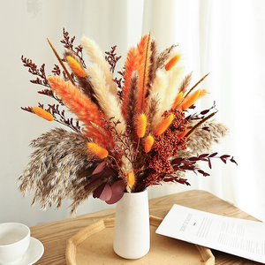 Bouquets de fleurs séchées orange d'automne de haute qualité décorations de vase décoratif en gros pour mariage Halloween et Thanksgiving - Product Image 2