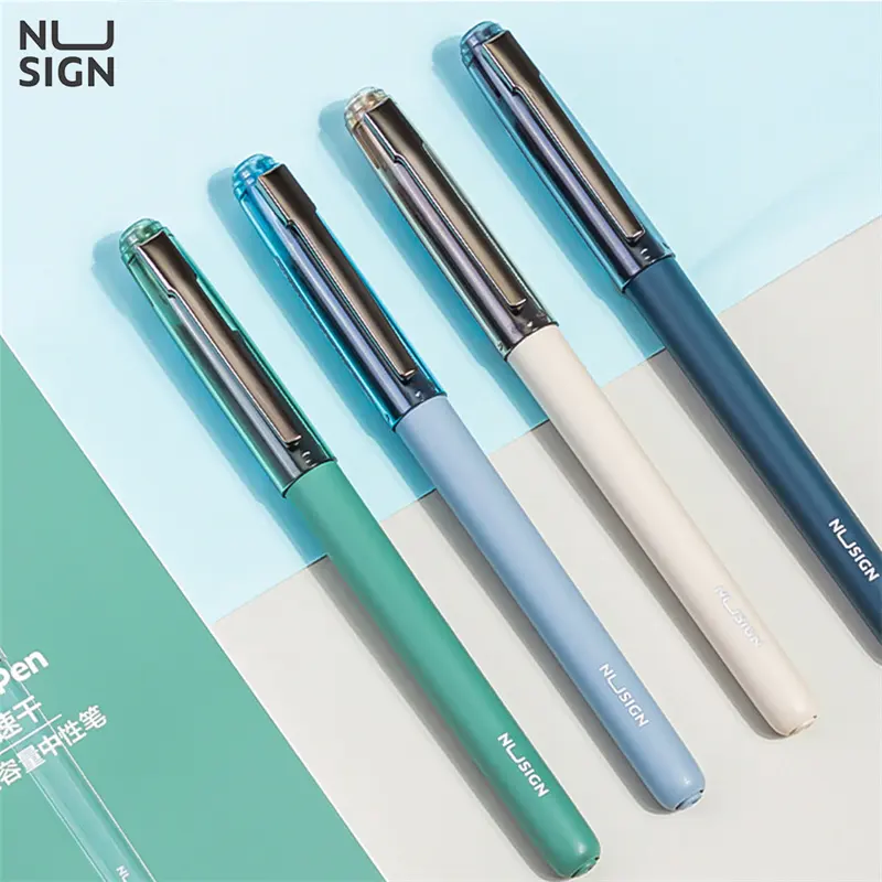 Deli NS567 high quality Nusign 4 Colors Neutral Pen 0.5mm Black Refill Smooth Writing Homework Exam Pens For School Home Office