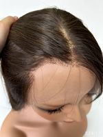 Wig Rambut Asli Remy Monofilament Lace Front Siap Kirim Grosir, Pilihan Warna Pirang Platinum dengan Akar Gelap, Ukuran Topi Besar untuk Wanita Kulit Hitam