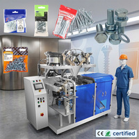 Machine d'emballage automatique pour le comptage de vis, écrous et rondelles en sachets préformés Doypack avec alimentation par vibro-convoyeur