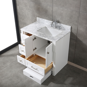 Meuble-lavabo de salle de bain haut de gamme de 36 pouces avec vasque en céramique et caractéristiques résistantes à l'eau - Product Image 5