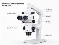 Microscope chirurgical dentaire avec système d'imagerie 4K, tube binoculaire à angle variable, objectif zoom de 180 à 460 mm pour clinique