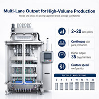 Machine d'emballage multi-voies à servomoteur CE pour sachets de poudre protéinée dans des boîtes en carton