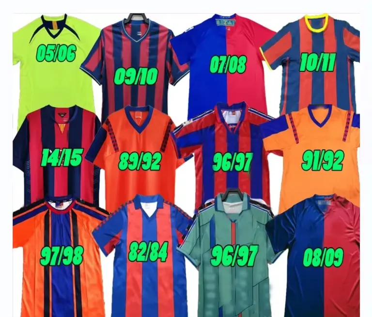 2425 Retro Barcelonaes soccer jerseys barca XAVI RONALDINHO RONALDO RIVALDO GUARDIOLA Iniesta maillot de foot football shirts