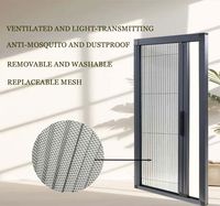 Moustiquaire plissée imperméable, moustiquaire de porte plissée, moustiquaire rétractable pour porte coulissante
