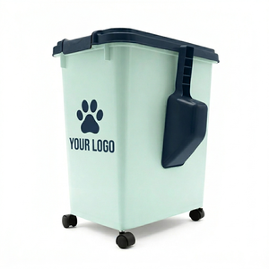 Contenedor Hermético para Almacenamiento de Alimentos para Mascotas de 30 Litros con Cuchara y Ruedas, Apertura con una Sola Mano, H519 - Product Image 1
